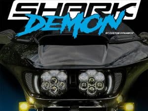 Shark Demon 2 Performance LED Headlight Kit - White & White. Fits Road Glide 2015-2023