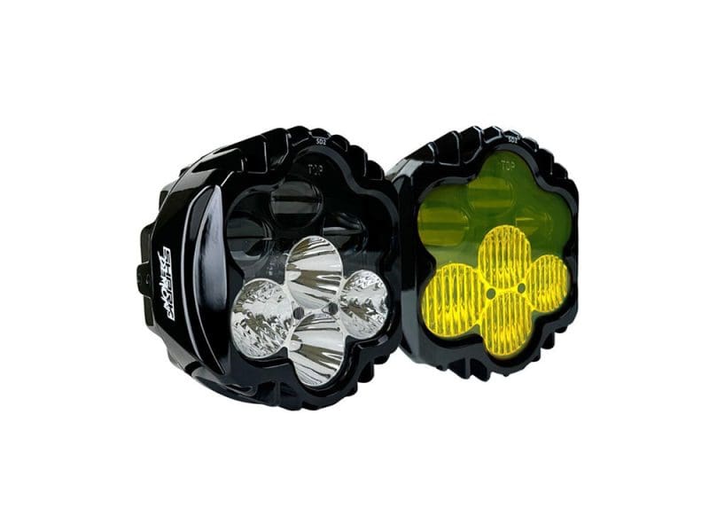 High-performance motorcycle LED lights with durable black housing for Revelry Motorcycles enthusiasts.