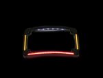 LED motorcycle tail light with red, amber, and white lights for Revelry Motorcycles.