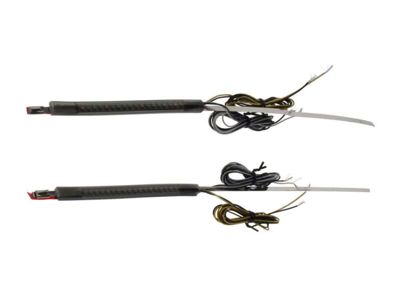 41mm Fork TruWrapz. Amber Turn LED motorcycle turn signal wiring harnesses for Revelry Motorcycles.