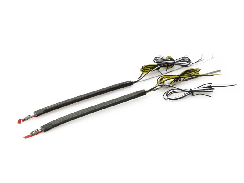 56mm Fork TruWrapz. Amber Turn LED motorcycle indicator lights with wiring for Revelry Motorcycles and custom Australian bike builds.