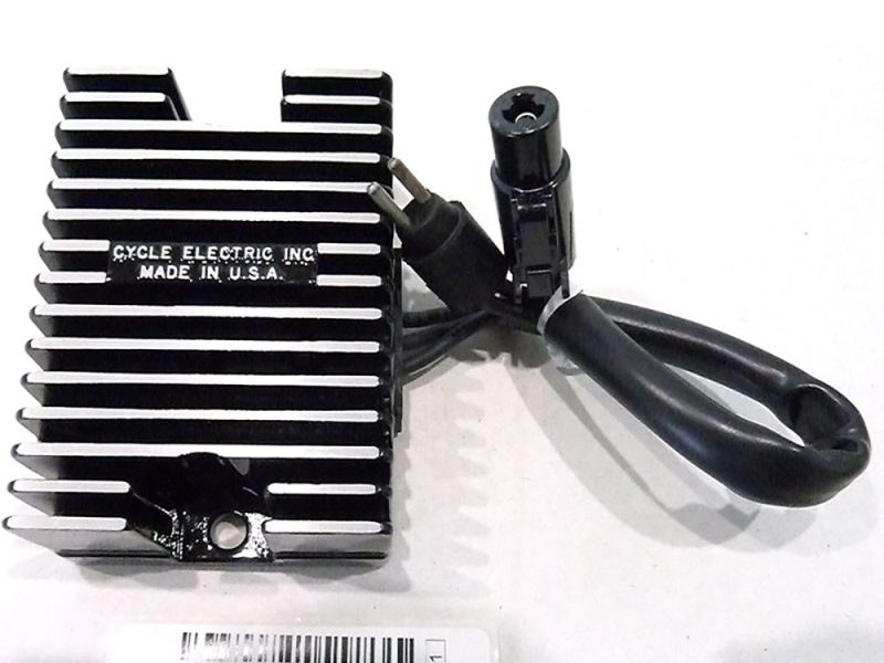 High-performance motorcycle voltage regulator for Revelry Motorcycles and custom bike builds.