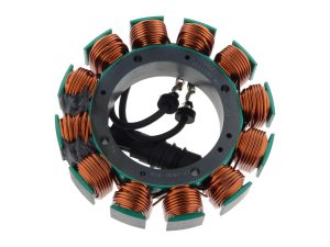 High-performance motorcycle stator coil for Revelry Motorcycles Australian ride gear.