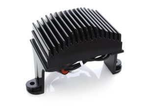 High-performance motorcycle LED heat sink for Revelry Motorcycles custom builds.