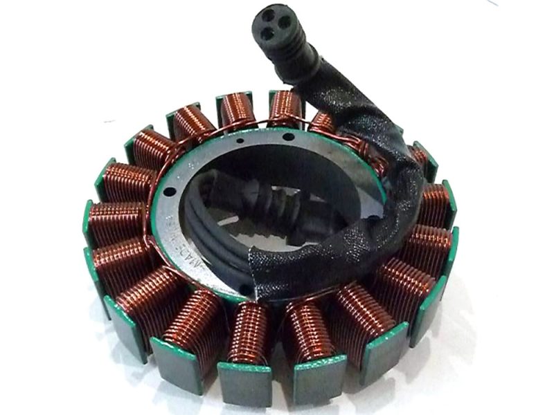 High-performance motorcycle stator for Revelry Motorcycles, custom parts for Australian bike enthusiasts.