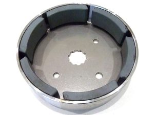 Heavy-duty motorcycle clutch basket designed for Revelry Motorcycles, Australian bike enthusiasts.