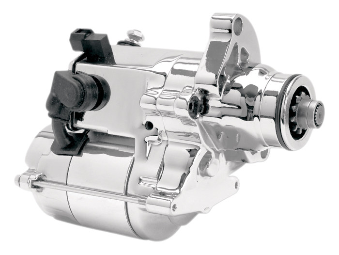 1.6kw Starter Motor - Chrome. Fits Softail 2007-2017 High-performance motorcycle starter motor for Revelry Motorcycles in Australia.