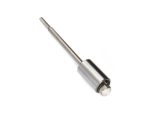 Precision motorcycle part, axle bolt, durable metal component for bike maintenance.