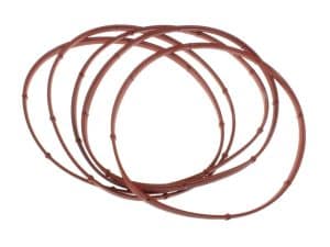 Light brown O-rings for motorcycle maintenance and repairs at Revelry Motorcycles.