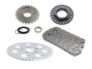High-quality motorcycle chain and sprocket kit for Revelry Motorcycles, durable and reliable for optimal performance.