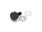 Black motorcycle adjuster screw with washers, compatible with Revelry Motorcycles.