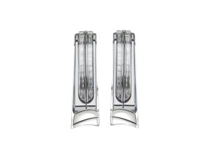 LED Filler Panel Lights. Red Run & Brake with Amber Turn and Chrome Housing. Fits Ultra & Road King Touring Models 2014-24 & Street/Road Glide ST 2022-23