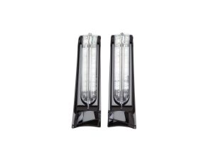 LED Filler Panel Lights. Red Run & Brake with Amber Turn and Black Housing. Fits Ultra & Road King Touring Models 2014-24 & Street/Road Glide ST 2022-23