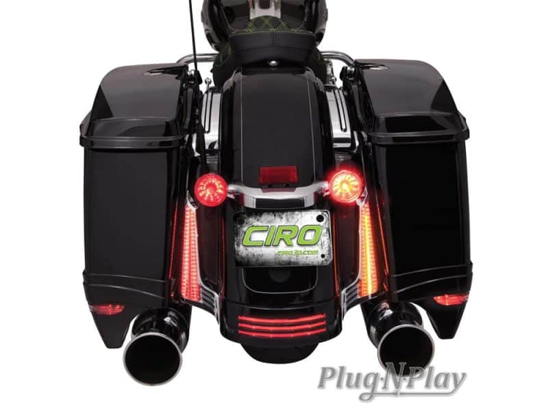 High-quality motorcycle saddlebag set for Revelry custom bikes, durable and stylish.