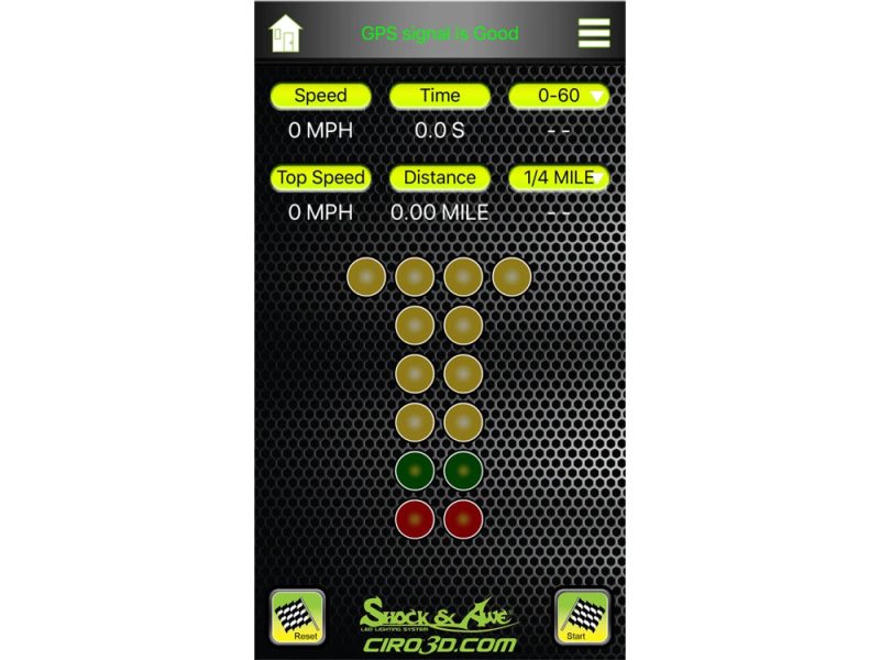 Wireless motorcycle LED lighting system control interface for Revelry Motorcycles.