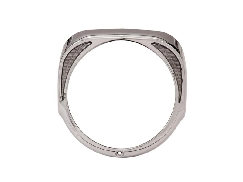 Fang LED Headlight Bezel with White Running Lights - Chrome. Fits Touring 2014-2023