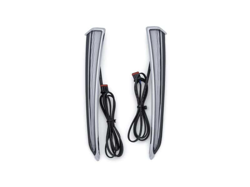 Fang Lower Fairing LED Lights - Chrome. Fits Touring 2014up with Lower Fairing High-performance LED motorcycle turn signals for Revelry Motorcycles in Australia.