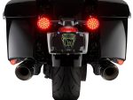 High-performance motorcycle with custom headlights and exhaust, perfect for motorcycle enthusiasts.