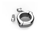 Aluminium motorcycle handlebar clamp with screw bolt for Revelry Motorcycles.