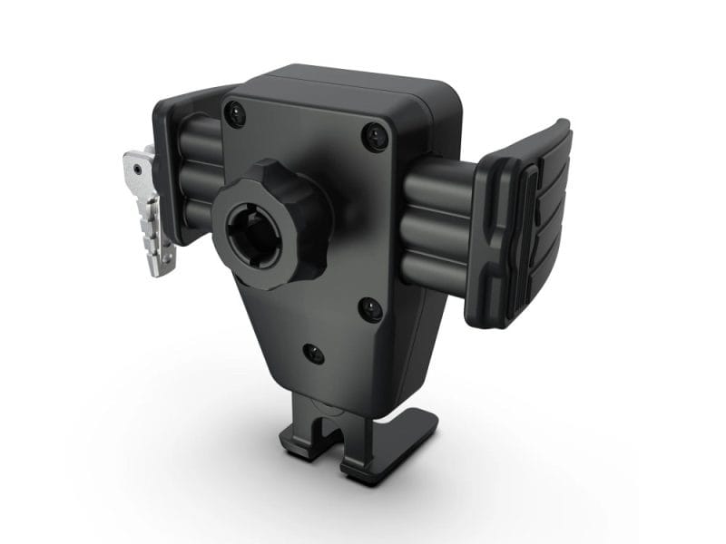 High-performance motorcycle GPS mount for Revelry Motorcycles, durable and weather-resistant.