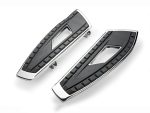 Front Chicane Floorboards - Chrome. Fits Touring 1980up, FL Softail 1986-2017 & Dyna Switchback 2012-2016