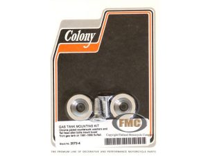 Front Lower Fuel Tank Mount Kit - Chrome. Fits Softail 1991-1999.