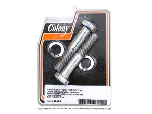 Heavy-duty motorcycle handlebar riser hex bolt kit for cruiser bikes and custom motorcycles.