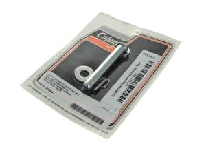 Chrome motorcycle kickstand mounting kit for Revelry Motorcycles, durable and easy to install.