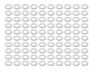 Small metal washers for motorcycle maintenance and repairs at Revelry Motorcycles.