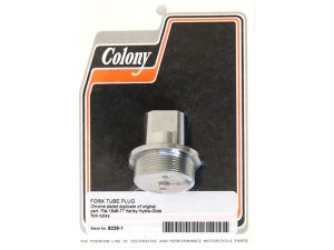 Fork Tube Plug - Chrome. Fits Big Twin 1948-1977 with Hydra-Glide Fork Tubes.