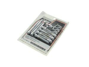 Steel motorcycle engine cover bolts kit for Revelry motorcycles and custom bike builds.