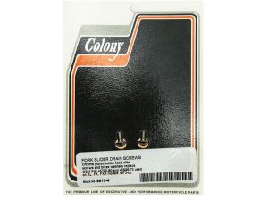 Fork slider drain screws for motorcycle maintenance and repair.