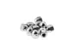 Shiny chrome motorcycle wheel nuts for Revelry Motorcycles accessories.