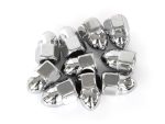 Chrome motorcycle wheel nuts for Revelry Motorcycles, high-quality alloy, durable and stylish.