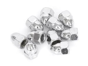 Polished chrome motorcycle wheel nuts for Revelry Motorcycles Australia.
