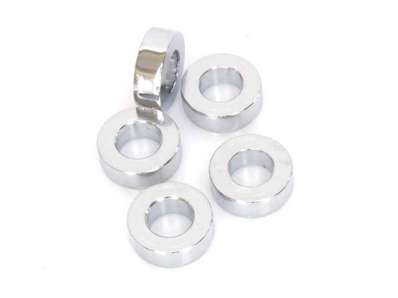 Aluminium spacers for motorcycle maintenance and upgrades.