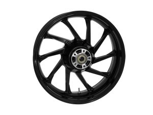 High-performance motorcycle wheel for Revelry Motorcycles, durable and lightweight.
