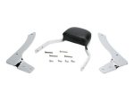 Battery backrest mount kit for motorcycle passenger seat.