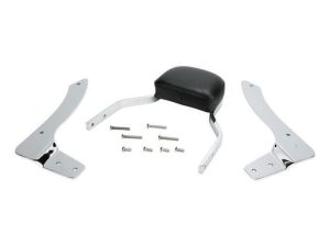 Battery backrest mount kit for motorcycle passenger seat.