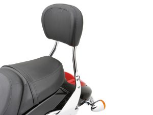 Comfortable motorcycle passenger backrest for Revelry Motorcycles Australia.