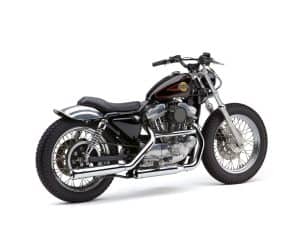 Harley Davidson motorcycle on white background for Revelry Motorcycles Australia SEO.