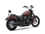 Motorcycle with matte bronze Harley Davidson finish, featuring black accents and spoked wheels.