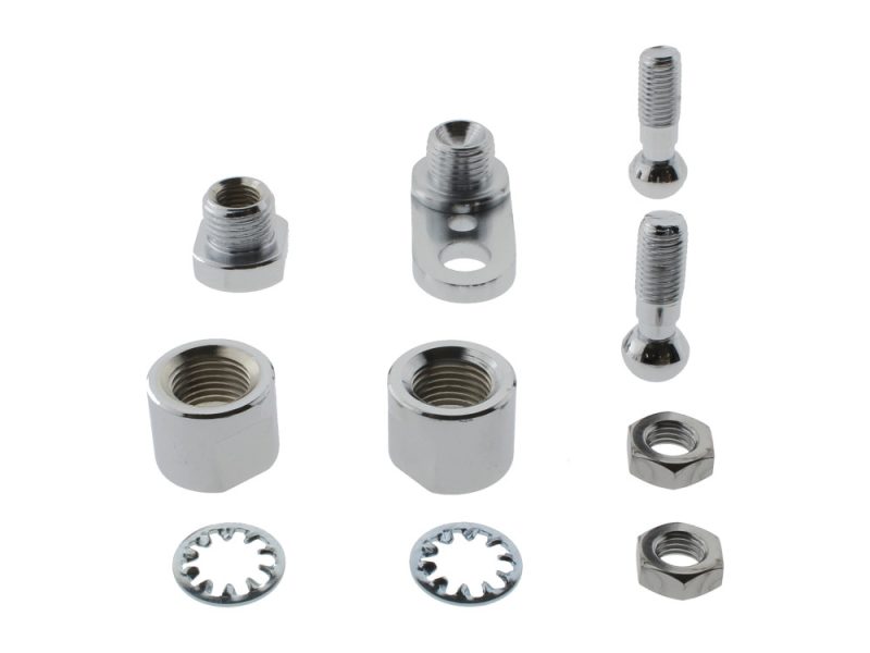 Standard motorcycle wheel nut and bolt set for Revelry Motorcycles, High-quality chrome finish.
