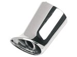Chrome motorcycle exhaust pipe, durable and stylish, for enhanced performance.