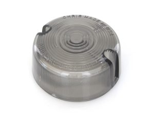 Clear motorcycle turn signal lens, high-quality LED compatible, durable and stylish motorcycle lighting accessory.