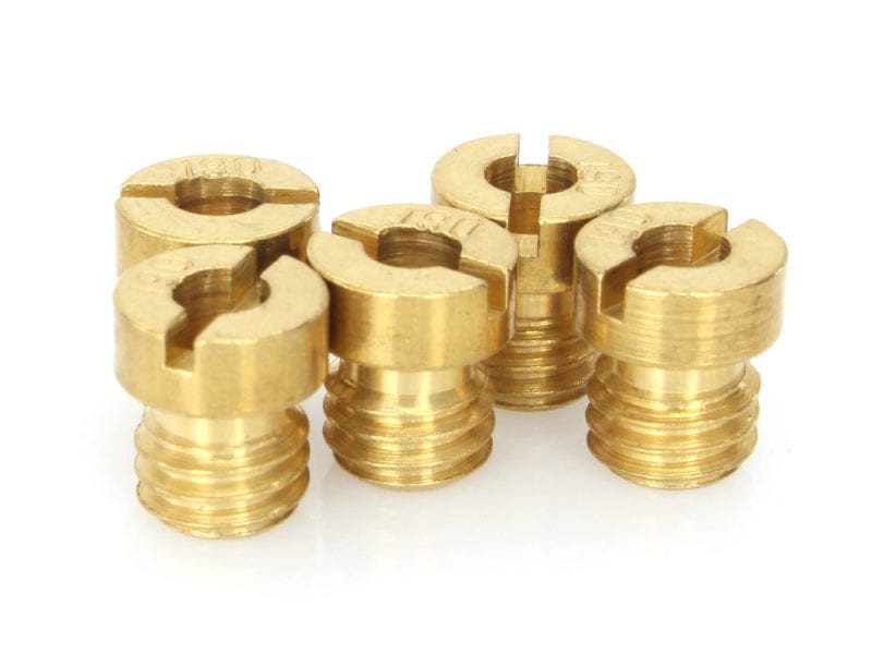 Gold motorcycle engine bolts for Revellry Cycles.