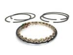 High-performance motorcycle piston ring set for Revelry Motorcycles.