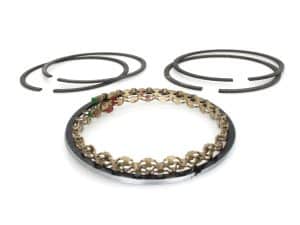 High-performance motorcycle piston ring set for Revelry Motorcycles.
