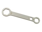 Hex wrench with multiple sizes for motorcycle maintenance and repair.