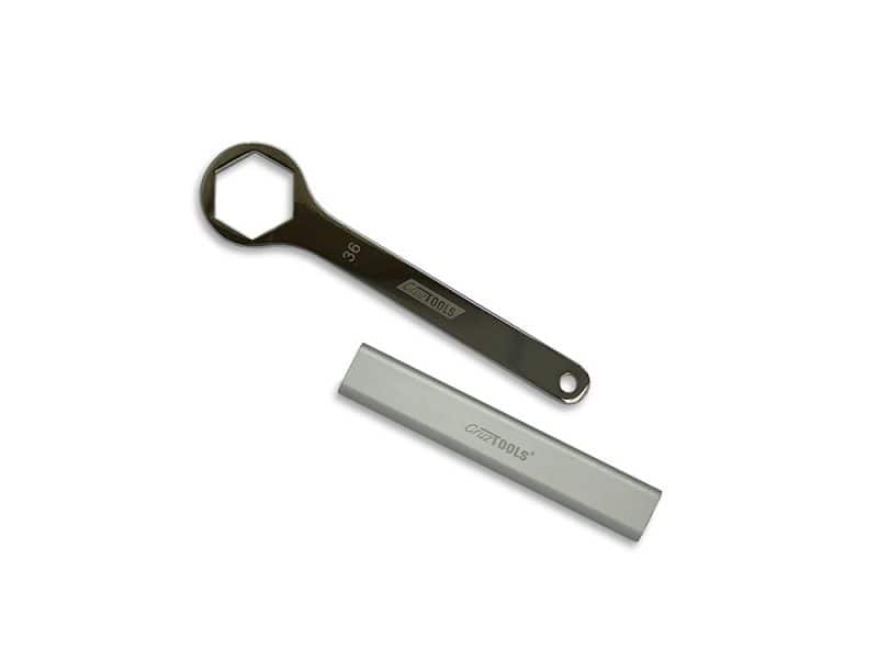 36mm Hex wrench and tire lever for motorcycle maintenance, Revelry Motorcycles accessories.